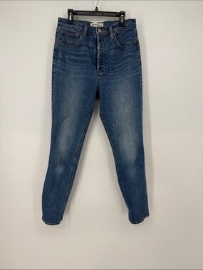 Denim Forum The Yoko High-Rise Slim Jeans Medium Blue Wash
